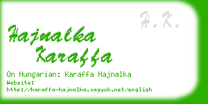 hajnalka karaffa business card